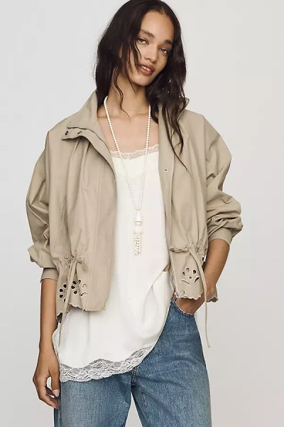 Raisonnel Eyelet Jacket In Sand