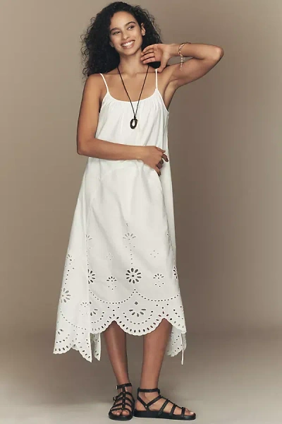 Raisonnel Eyelet Midi Dress In White