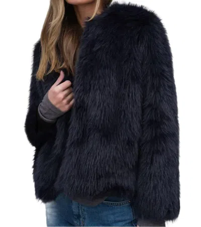 Raisonnel Fur Jacket In Midnight In Multi