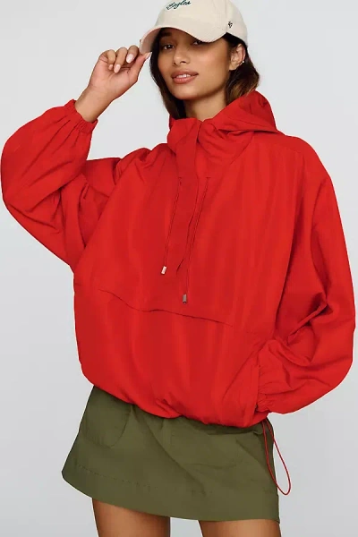 Raisonnel Hooded Anorak Jacket In Red
