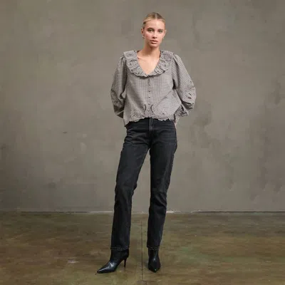 Raisonnel Iridessa Top In Beige/ Grey In Gray
