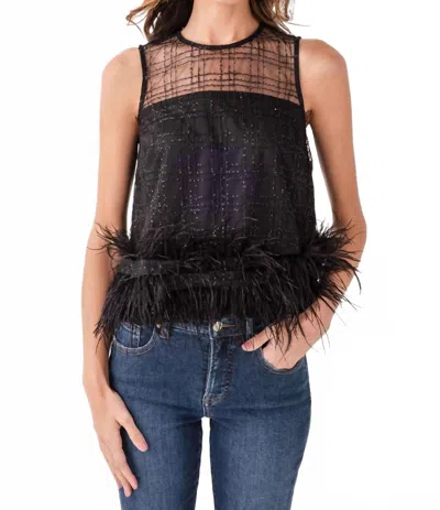 Raisonnel Luxe Grid Feather Top In Black
