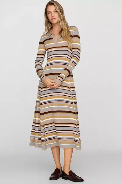 Raisonnel Ribbed Midi Dress In Multicolor