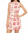 Raisonnel Shell Shift Dress In Red In Multi