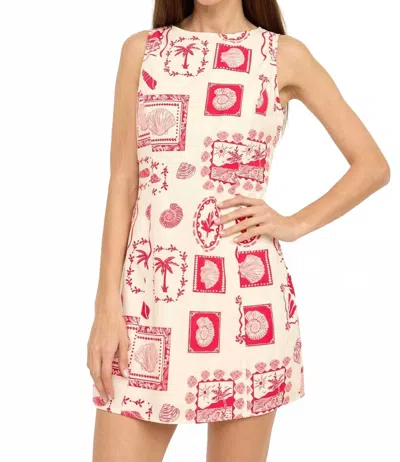 Raisonnel Shell Shift Dress In Red In Pink