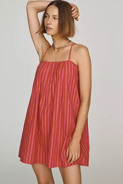 Raisonnel Square-neck Mini Dress In Brown