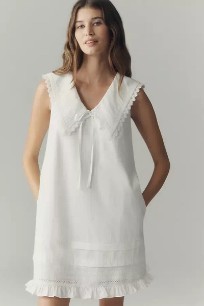 Raisonnel V-neck Mini Dress In White