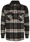 Raith Caldera Plaid Brushed Felt Overshirt In Black