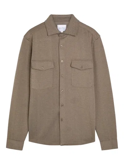 Raith Joseph Zigzag-jacquard Shirt In Brown