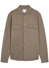 Raith Joseph Zigzag-jacquard Woven Overshirt In Brown