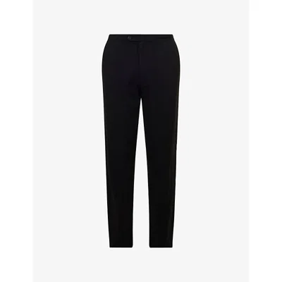 Raith Mens Black Cami Relaxed-fit Linen Trousers
