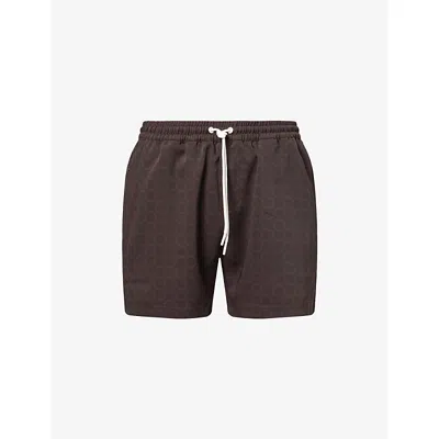 Raith Mens Brezza Prt Brw/l Brown Brezza Wave Swim Shorts