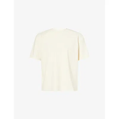 Raith Mens Ecru Tomas Textured Woven T-shirt In Multi