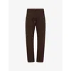 Raith Mens Solid Brown Axel Cotton-blend Jogging Bottoms In Brown
