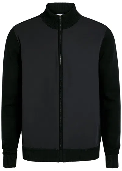 Raith Paco Hybrid Panelled Knit Jacket In Blue