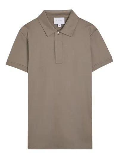 Raith Mens Taupe Santi Mercerised Cotton Polo Shirt In Brown