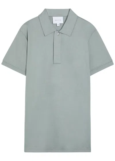 Raith Santi Mercerized Cotton Polo Shirt In Gray