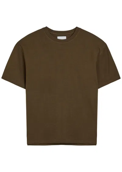 Raith Tomas Crinkled Woven T-shirt In Dark Brown