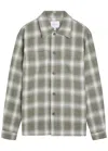 Raith Vienna Plaid Brushed Wool-blend Overshirt In Gray