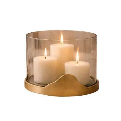 Raiz Studio Cove Candle Holder In Gold