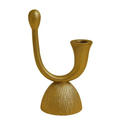 Raiz Studio Loop Candle Holder In Gold