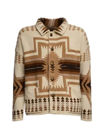 Rakkì Buttoned Geometric-print Cardigan In Multi