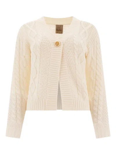 RAKKÌ CABLE-KNIT BUTTON CARDIGAN