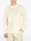 Rakkì Cable-knit Diamond-pattern Sweater In Neutral