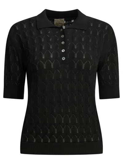 Rakkì Rakki "california" Polo Shirt With Buttons In Black