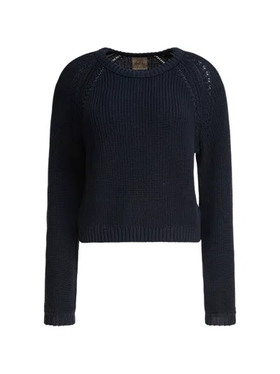 Rakkì Cecile Open-work Sweater In Blue