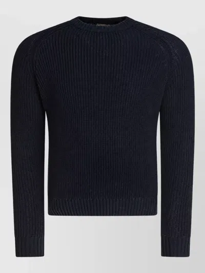 Rakkì Cotton Crew-neck Sweater In Black