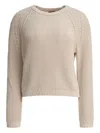Rakkì Cotton-knit Raglan-sleeve Sweater In Neutral