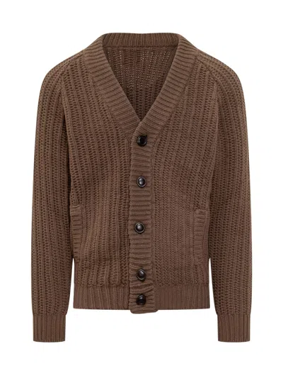 Rakkì Rakki Cozy Knitted Cardigan In Brown