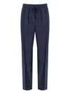Rakkì Elastic-waist Cotton Trousers In Blue