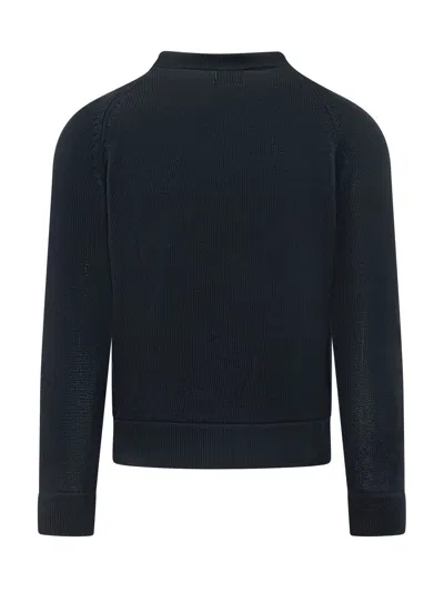 Rakkì Rakki Essentials Sweatshirt With Giro Neck In Blu Notte