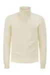 Rakkì Rakki Honeycomb Stitch Turtleneck - White In Neutral