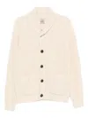 Rakki' Ivory Knit Cardigan With Shawl Collar In White