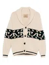 Rakkì Shawl-collar Patterned Cardigan In Neutral
