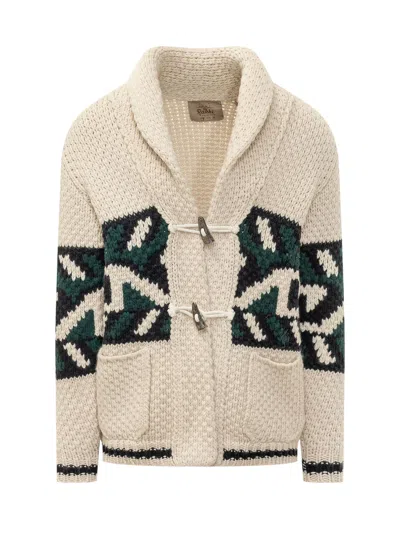Rakkì Rakki Jacquard Overcoat In Neutral