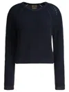 Rakkì Cecile Open-work Sweater In Blue