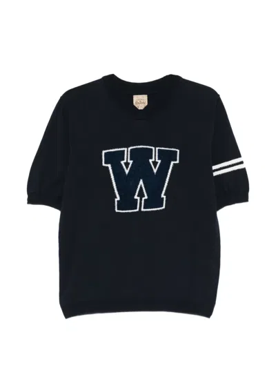 Rakkì Letter-appliqué Short-sleeve Top In Black