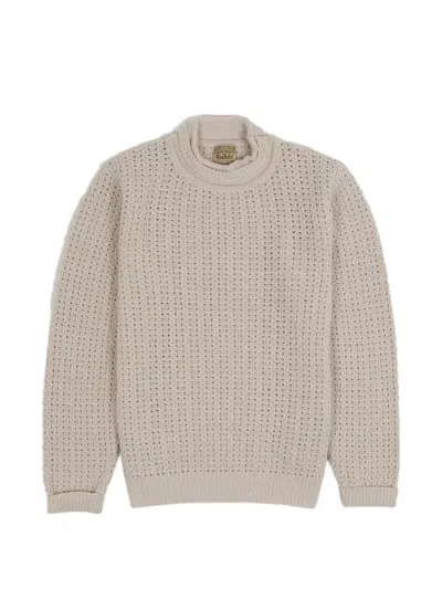 Rakkì Long-sleeve Crochet Sweater In Neutral