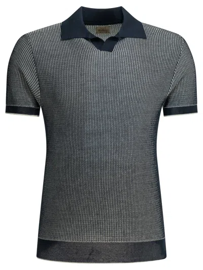 Rakkì Rakki "mercedes 300" Buttonless Polo Shirt In Blue
