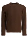 Rakkì Notre Dame Textured Knitted Sweater In Brown