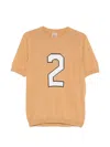 Rakkì Number-patch Knitted T-shirt In Neutral