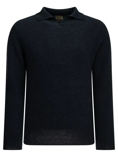 Rakki' Rakki "old School" Polo Sweater In Blue