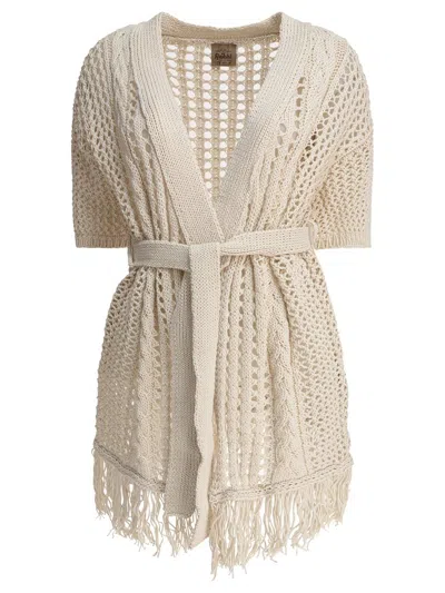Rakkì Rakki Patricia Knit Cardigan In Beige