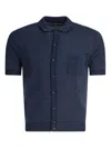 Rakkì Polka-dot Button-down Shirt In Blue