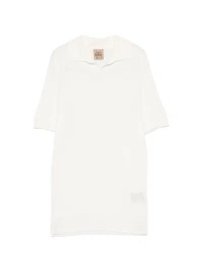 Rakkì Polo-collar T-shirt In White