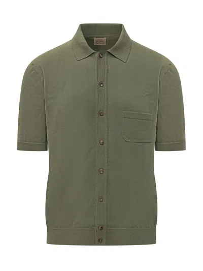 Rakkì Rakki Polo Shirt With Pocket In Verde Militare